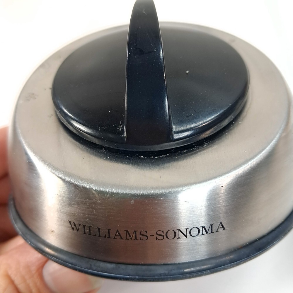 WILLIAMS-SONOMA KITCHEN TIMER STAINLESS STEEL 60 MINUTE missing numbers READ