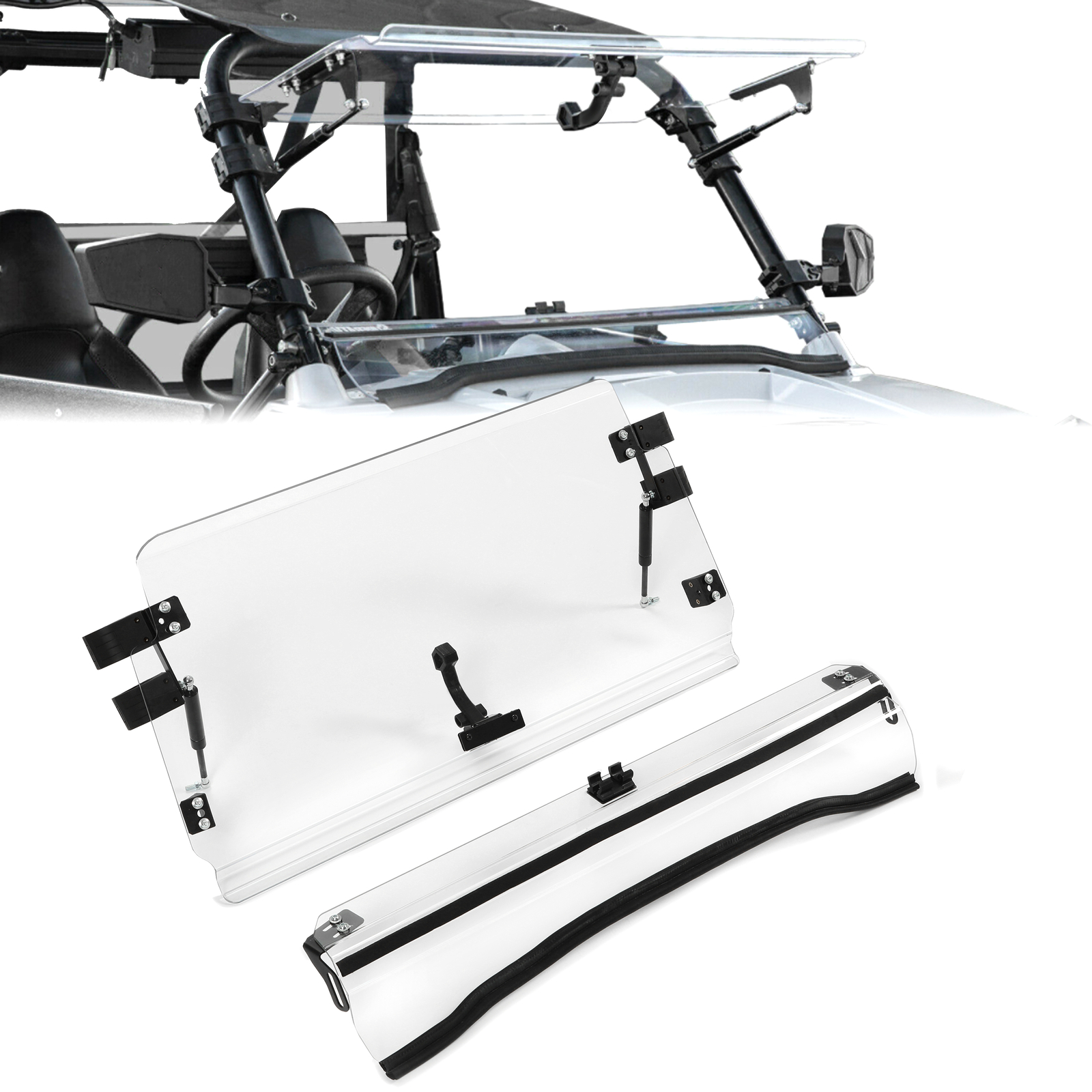 Scratch Resistant Flip Windshield For Polaris RZR 800 / 4 800 / S 800 2008-2014