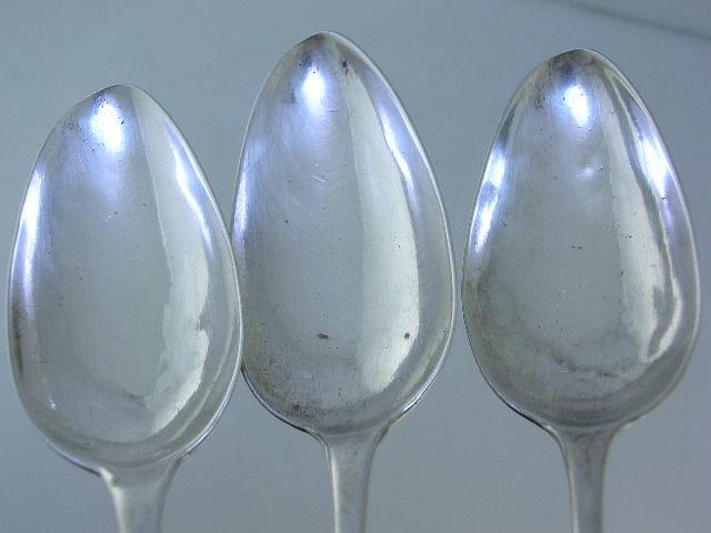 5 Early Coin Silver Spoons STEPHENS BAKER Wilmington North Carolina NC 1800s