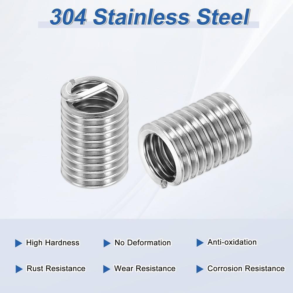 20pcs Wire Thread Inserts 1/4-20 UNC 2.5D 16mm Helical Threaded Sleeve