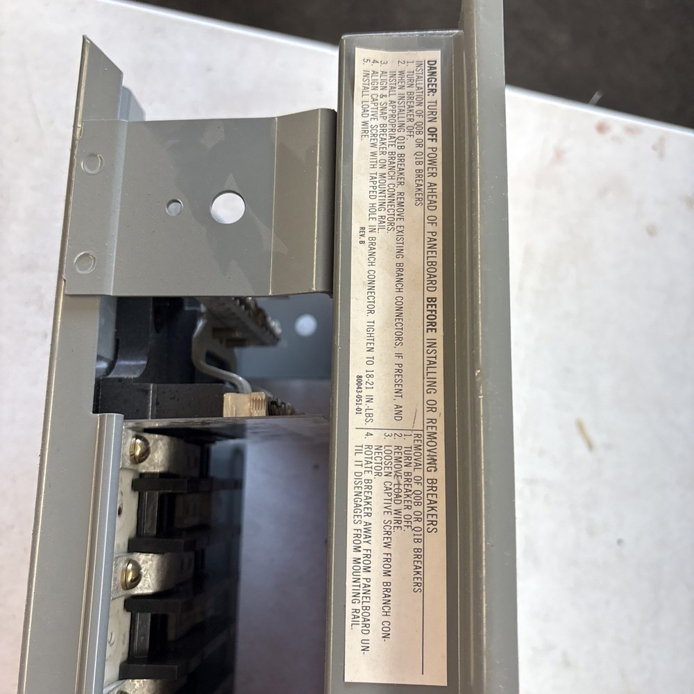 Square D NQOB-303 panelboard interior