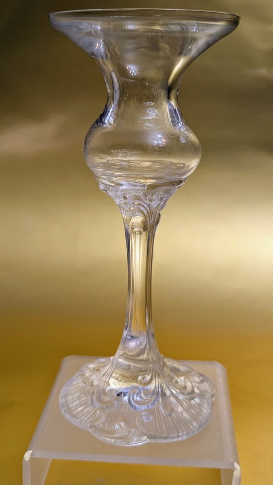 Vintage Patterned Glass Candle Holders