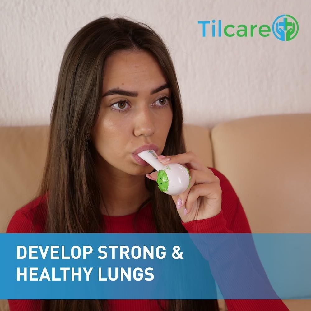 Breathing Trainer & Lung Trainer - Ideal Breathing Exercise Device for Lungs, Ef