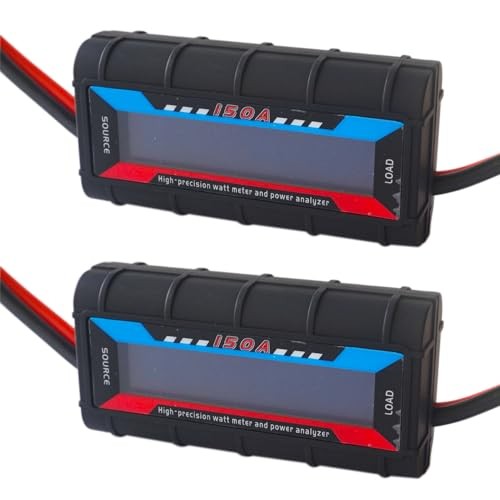 2Pcs 200A RC Watt Meter, DC 0-60V High Precision Power Analyzer, Volt 200A 60V