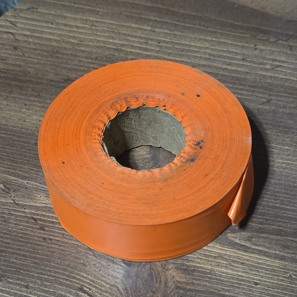 Orange Florescent Flagging Tape  - (Slightly New, Never Used)