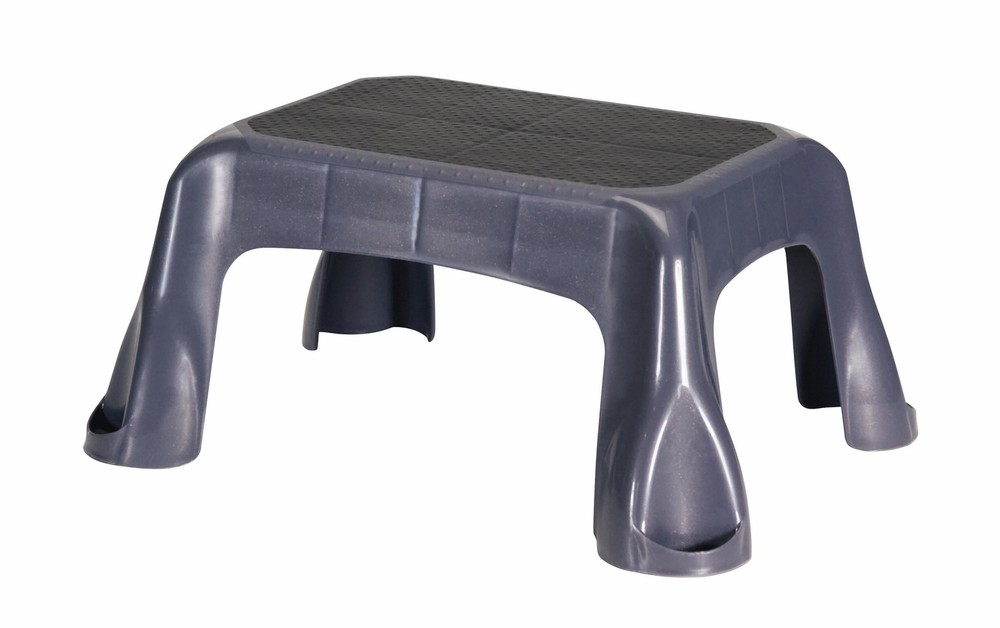 Rubbermaid Step Stool, In-Mold Tread, 1-Step, Gray