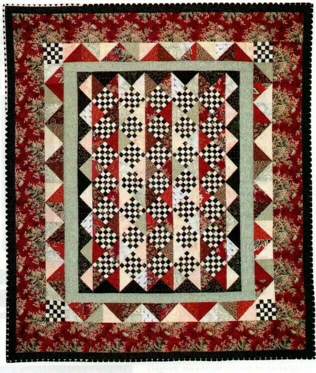 Harlequin Quilt Pattern Pieced JC