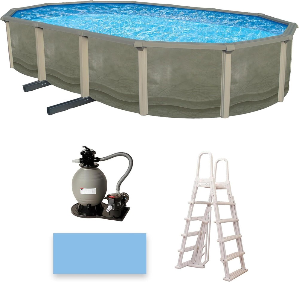 Blue Wave Trinity Round & Oval Above Ground Swimming Pool Package Kit