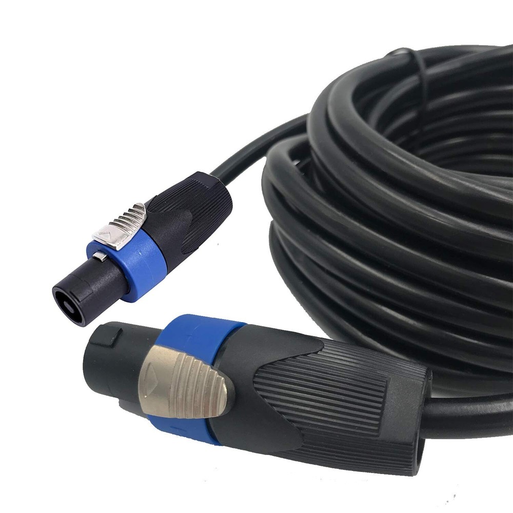 2 Pack 30ft Pro Speakon to Speakon Cable, Pair 12AWG Patch Cords, Professiona...