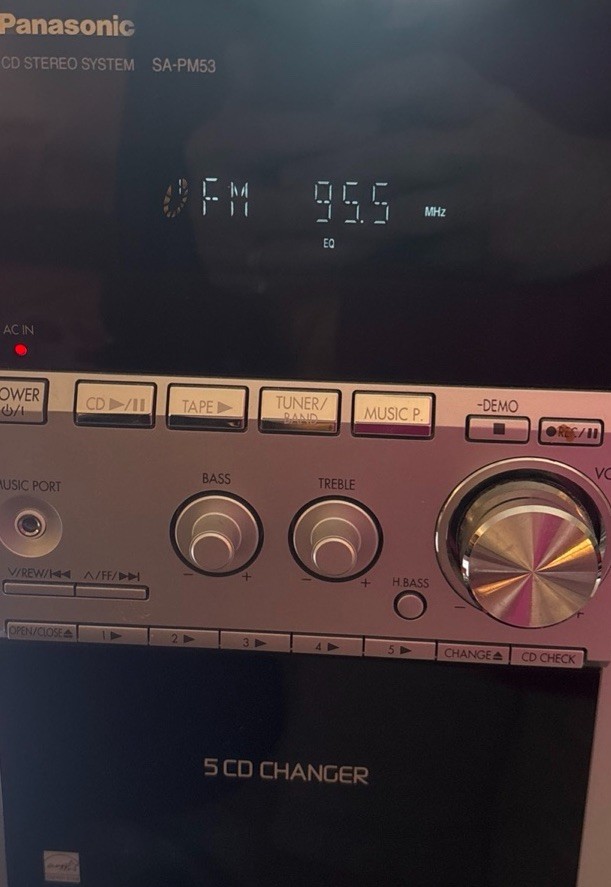 Panasonic SA-PM533 5-CD Stereo System Replacement Stereo System NO Speakers READ