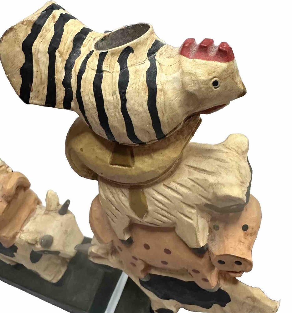 Farm Animals Statue Candle Holder 10"