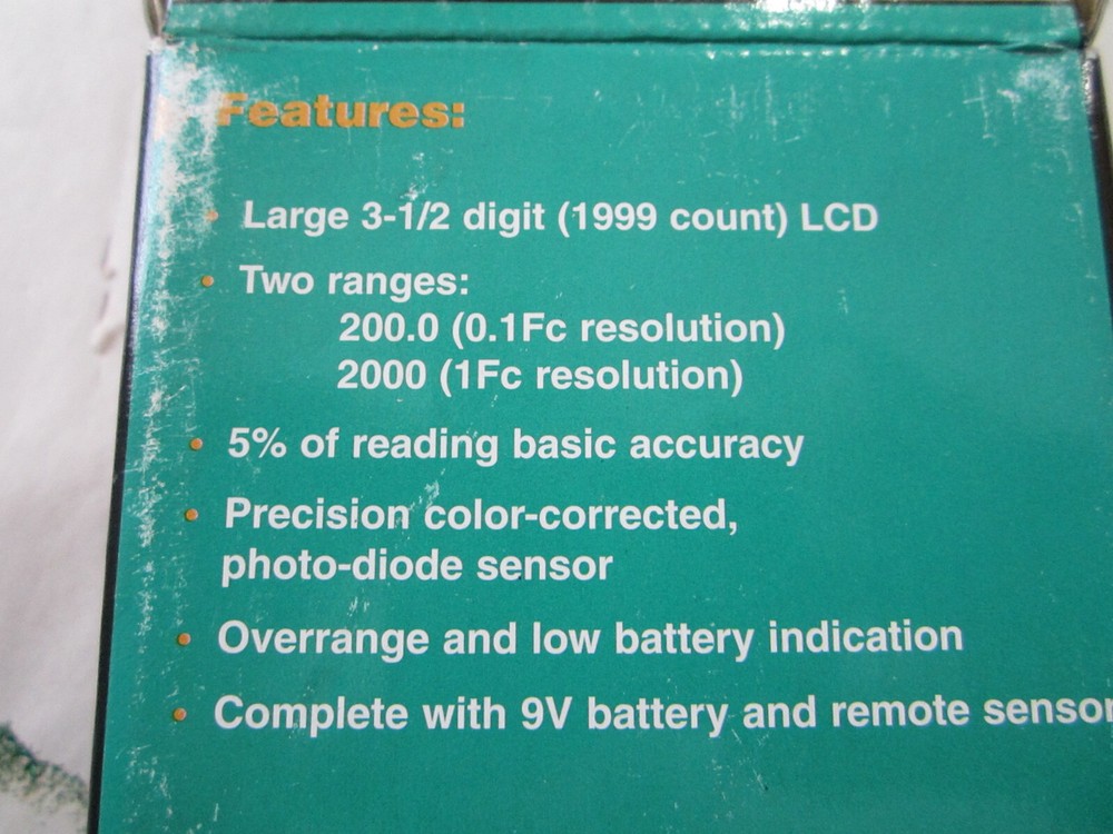 EXTECH 401027 FOOT CANDLE LIGHT METER