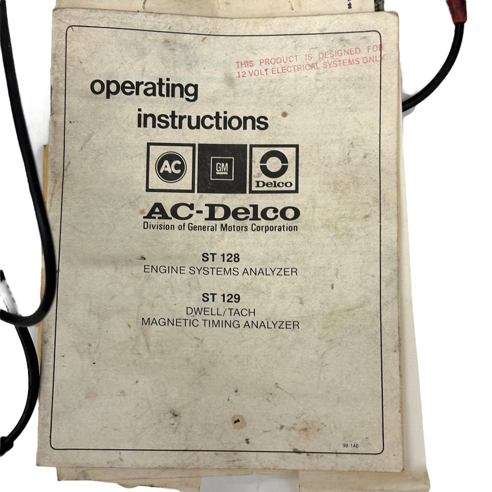 AC Delco One ST-129 Microprocessor Digital Tach Dwell Magnetic Timing Analyzer