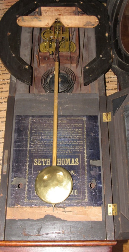Antique Seth Thomas "Regulator No. 1 Extra" Weights Driven Regulator Wall Clock