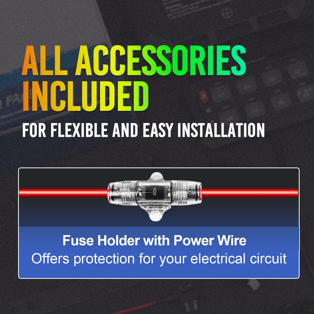 MICTUNING P1s-X RGB 8 Gang Switch Panel - LED Touch Switch Relay Circuit Control