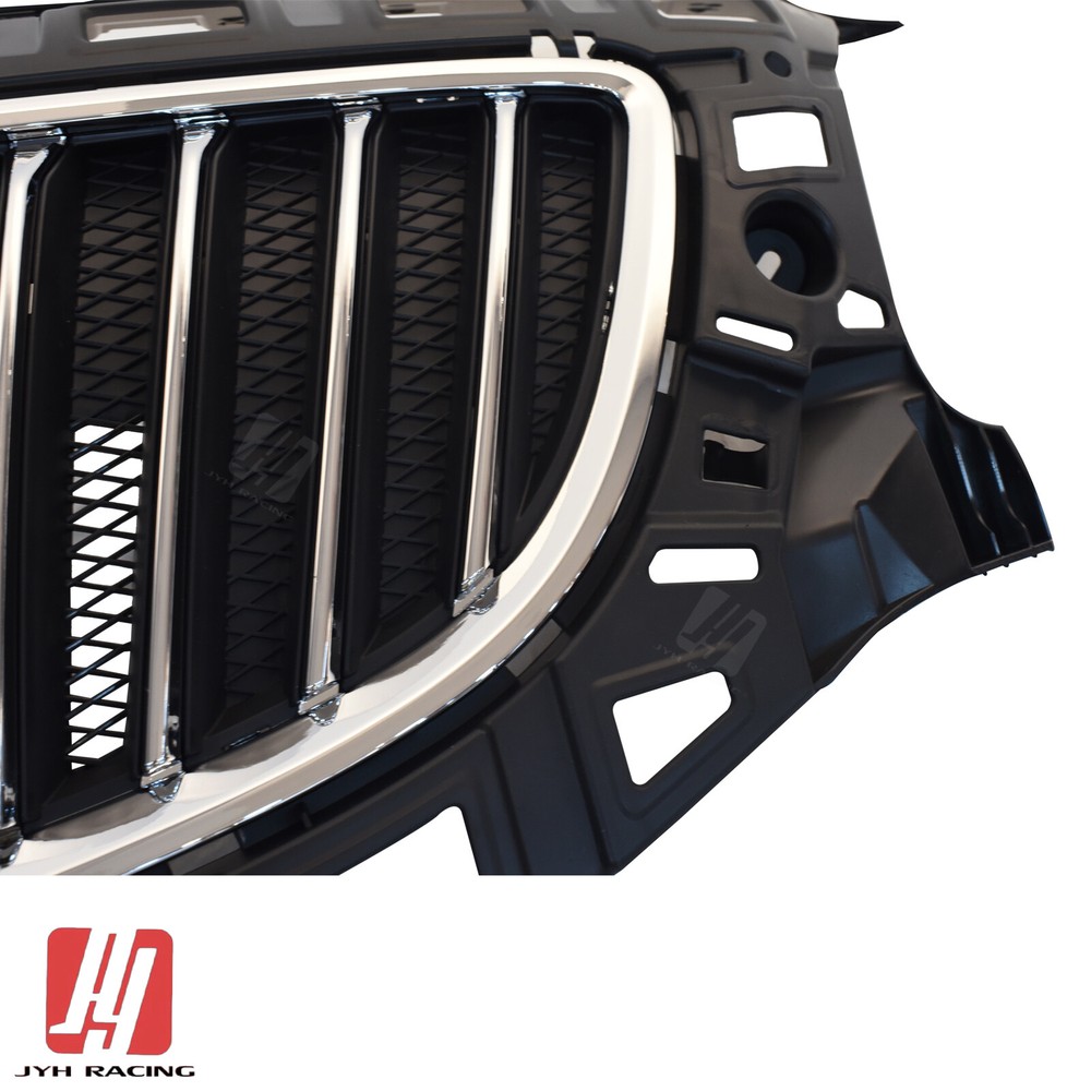 Fits 11-13 Buick Regal Front Upper Grille Chrome Shell With Painted Black Insert