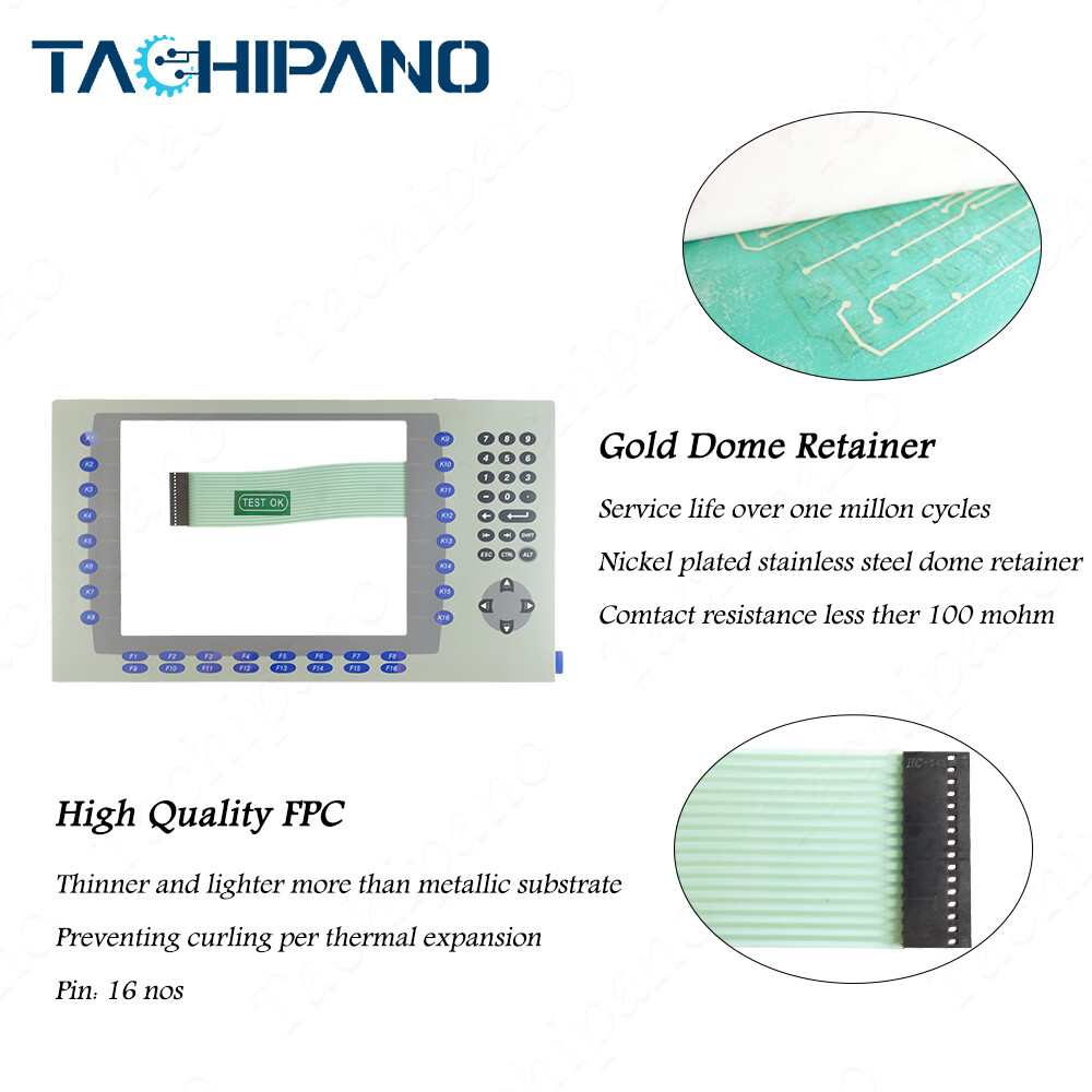 2711P-B10C4D9 Touch Screen Panel for AB 2711P-B10C4A9 with Membrane Keypad