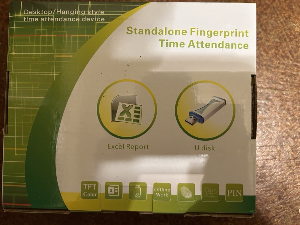 Acroprint BioTouch Biometric Fingerprint Timeclock Excel Report U Disk