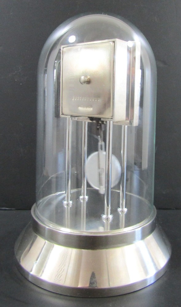 Rare Pottery Barn Chrome and Glass Domed Table Clock