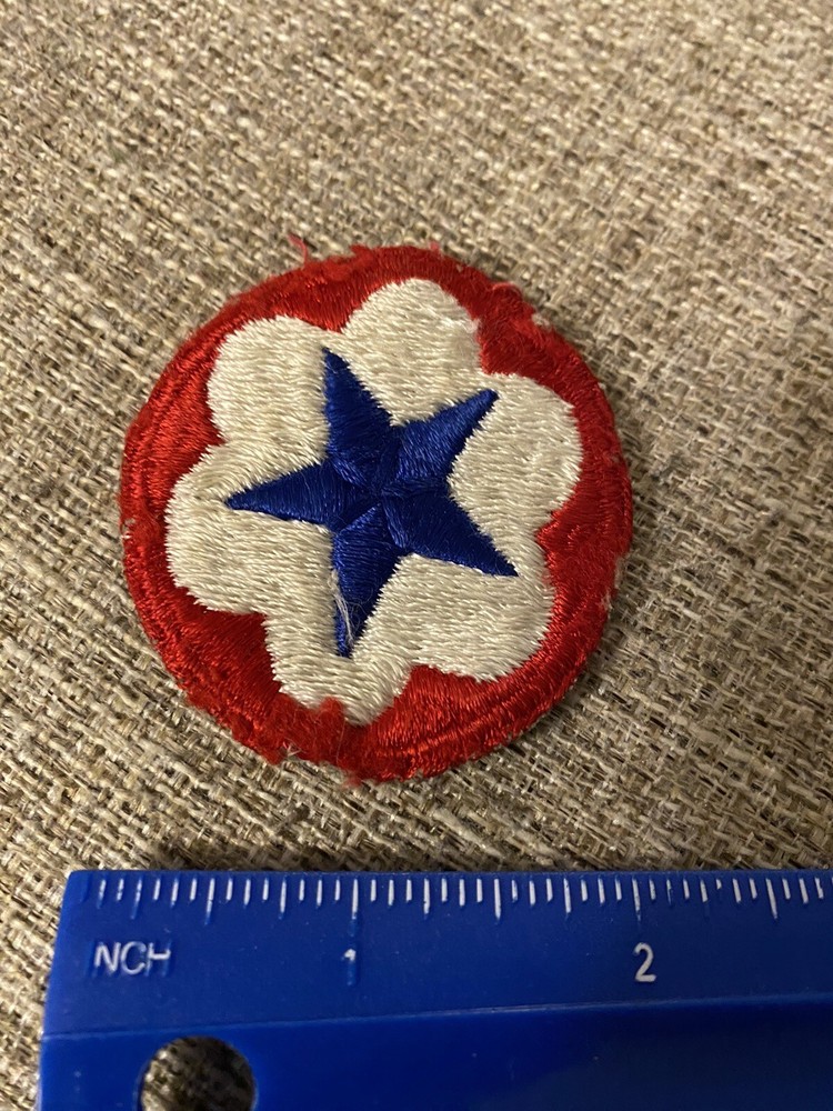 US Army Service Forces Patch Blue Star WWII INV5577