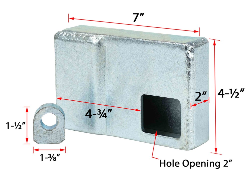 (2 Pack) Weld-on Shipping Cargo Container High Security Lock Box