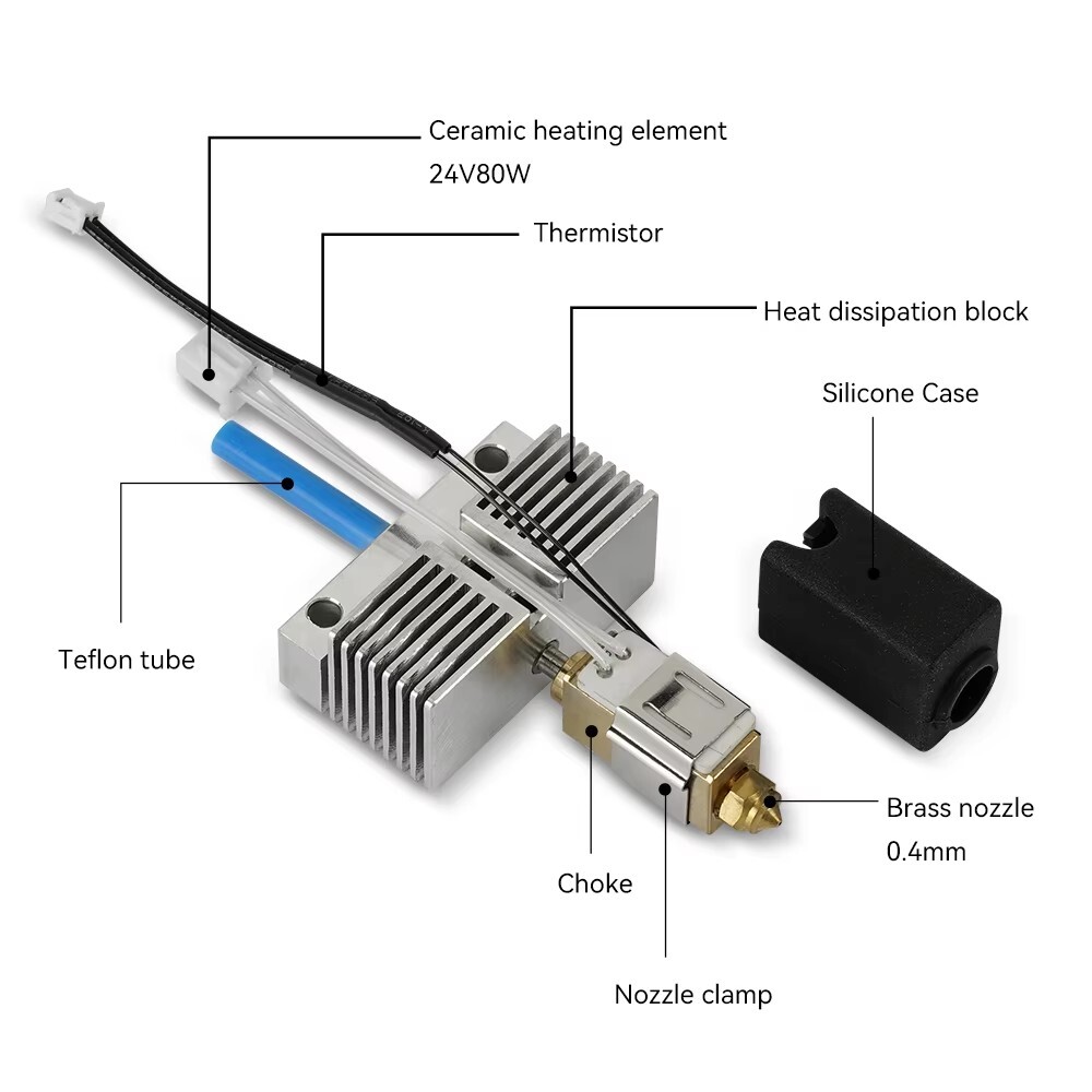 Extruder Nozzle Hotend Kit for Elegoo Neptune 4 Max/Plus 3D Printer Accessories