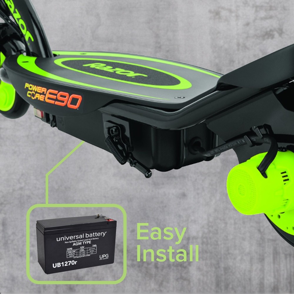 12 Volt Battery Pack for Razor Power Core 90/E90 E95 Scooter (7 Ah w/ Harness)