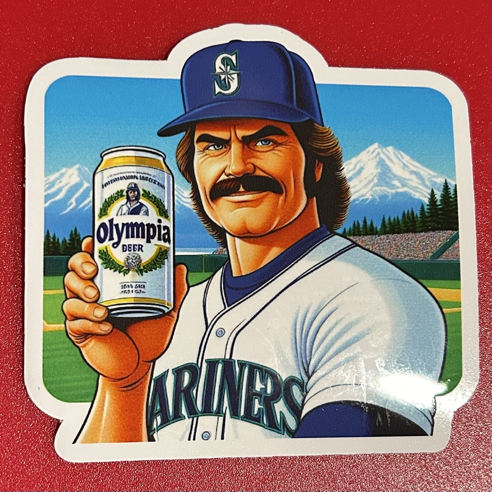 Oly Olympia Beer 70s Seattle Mariners Sticker Vinyl Decal Classic Retro Tumwater