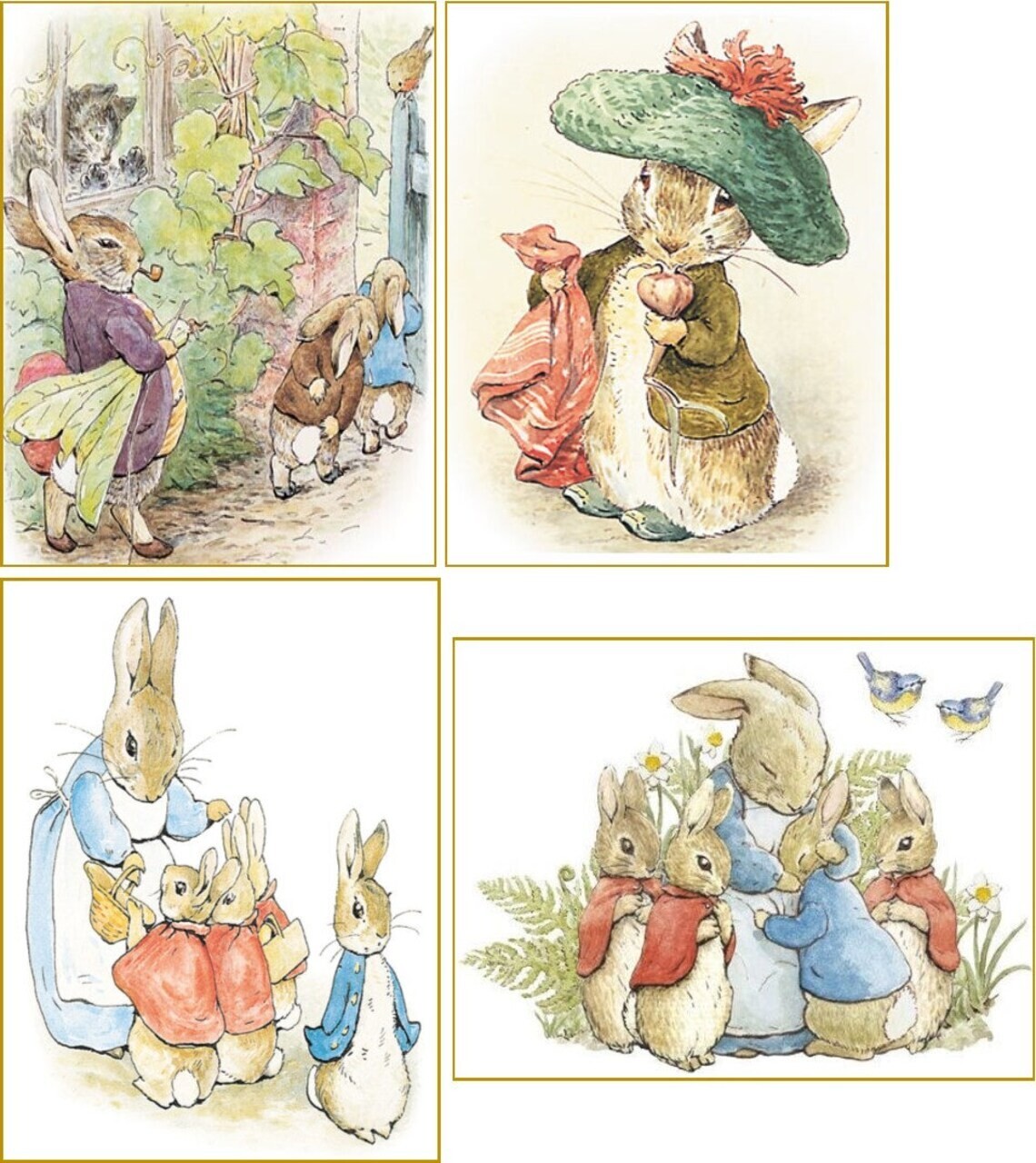 8 BEATRIX POTTER PETER RABBIT STATIONERY WITH ORGANZA BAG