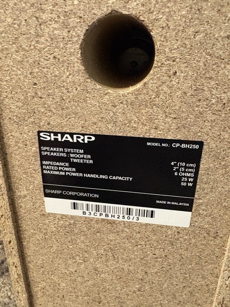Sharp XL-BH250 Micro Shelf System 5-Disc AM FM + Bluetooth + Remote