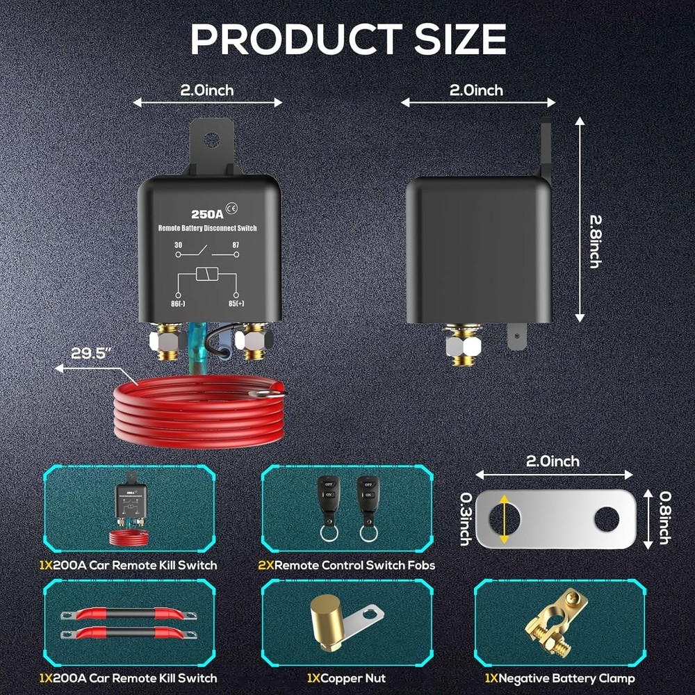 Ultimate 12V Battery Disconnect Switch - Easy Installation & Theft Prevention