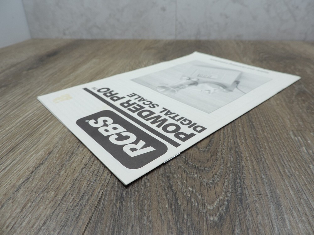 RCBS Powder Pro Digital Scale Safety and Operating Instructions