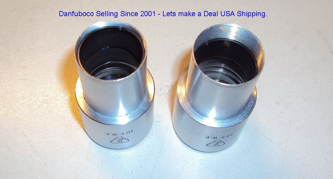 Bausch & Lomb , 10X W.F. Microscope Lens Stainless steel shell Heavy 2 you get