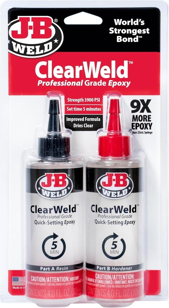 Pro Size ClearWeld 5 Minute Set Epoxy