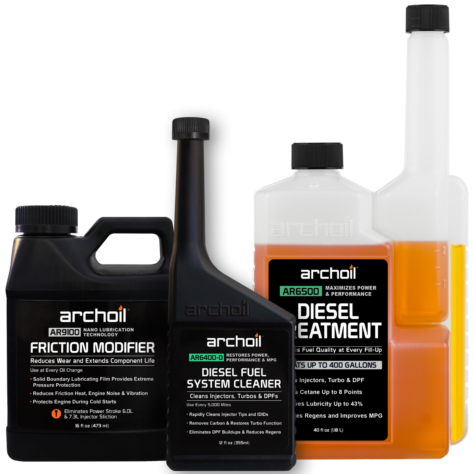The Archoil Ultimate Diesel Kit - AR9100 + AR6500 (40oz) + AR6400-D