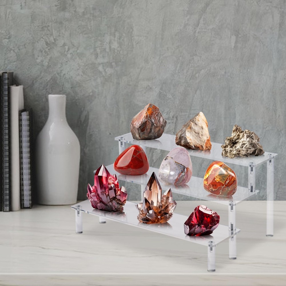 Acrylic Display Stand Risers, 3 Tier Perfume Stand Organizer