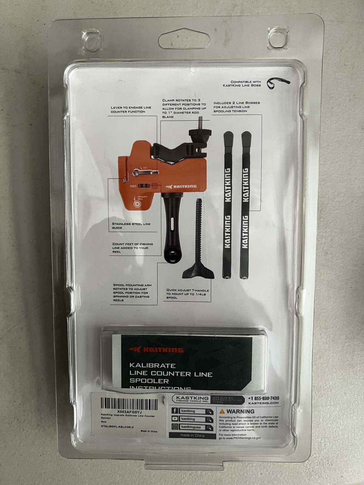 Improved Kalibrate Patented Line Spooler – W/Line Counter, Portable without Line