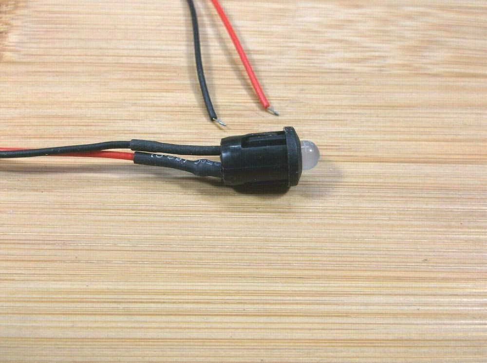 6 BBT 12 volt DC Bright White LED 3/8" Snap-In Indicator Lights
