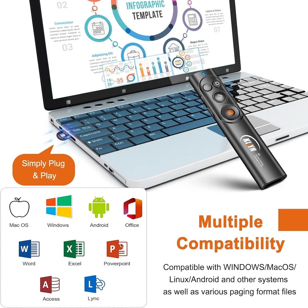 Rechargeable Presentation Clicker - Wireless - Versatile - Teacher Must Haves