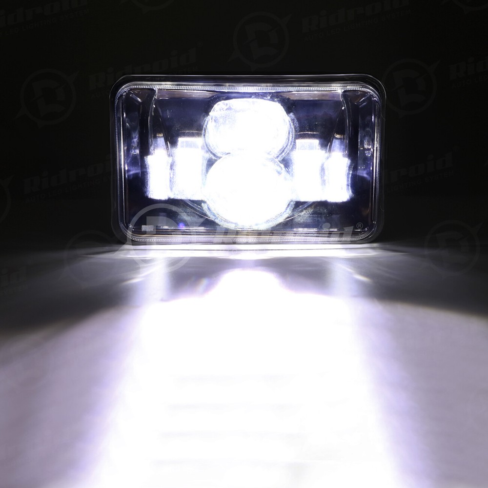 Rectangular 4X6 LED Headlights Approved with High Low Beam H4651 H4652 H4656
