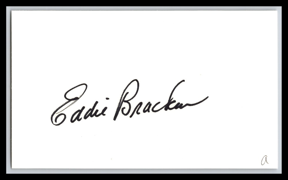 Eddie Bracken - Actor & Comedy - 3x5 - Signed & Autograph (a)