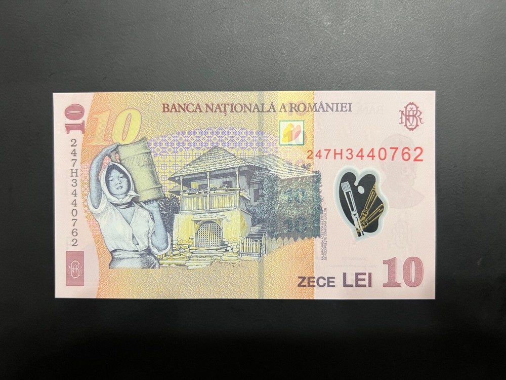 10 Lei 2018(2024), Romania Polymer note, UNC (1)