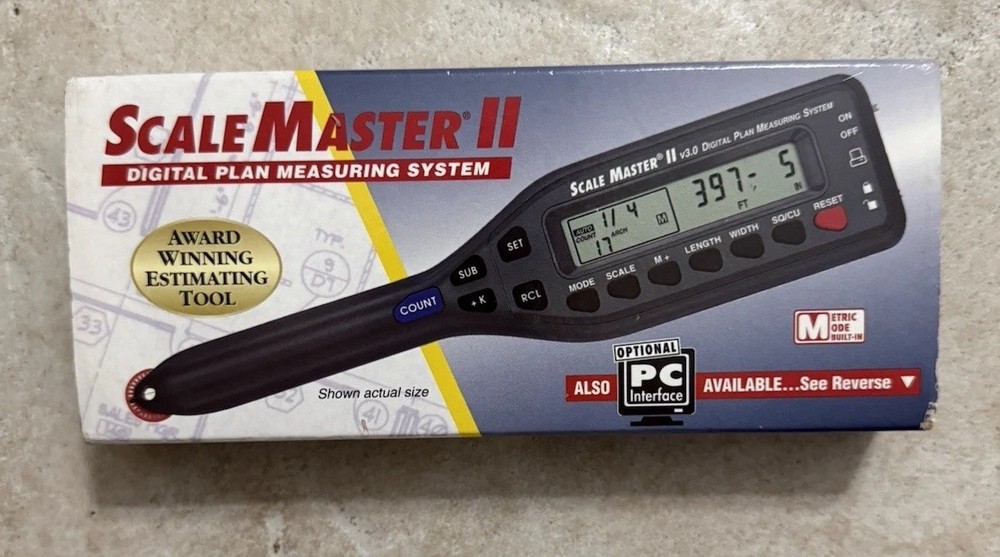 Open Box Scale Master II v3.0 6130 Digital Plan Measuring System w Case