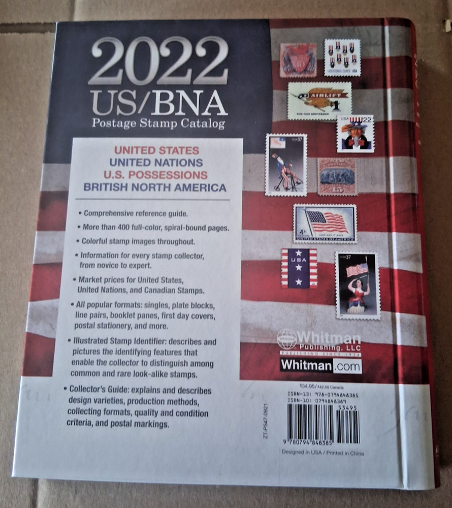 WHITMAN 2022 US/BNA Postage Stamp Catalog - Hardback Book