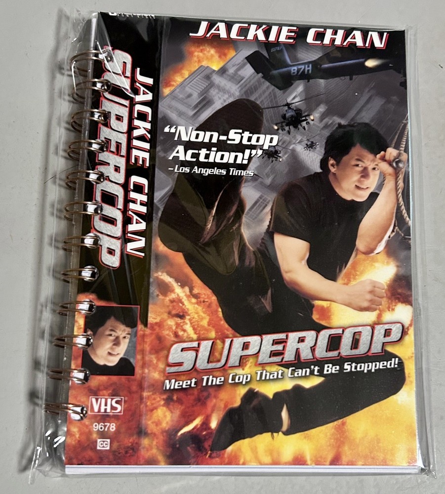 Handmade Repurposed Notebook Made From VHS Tape Cover Super Cop