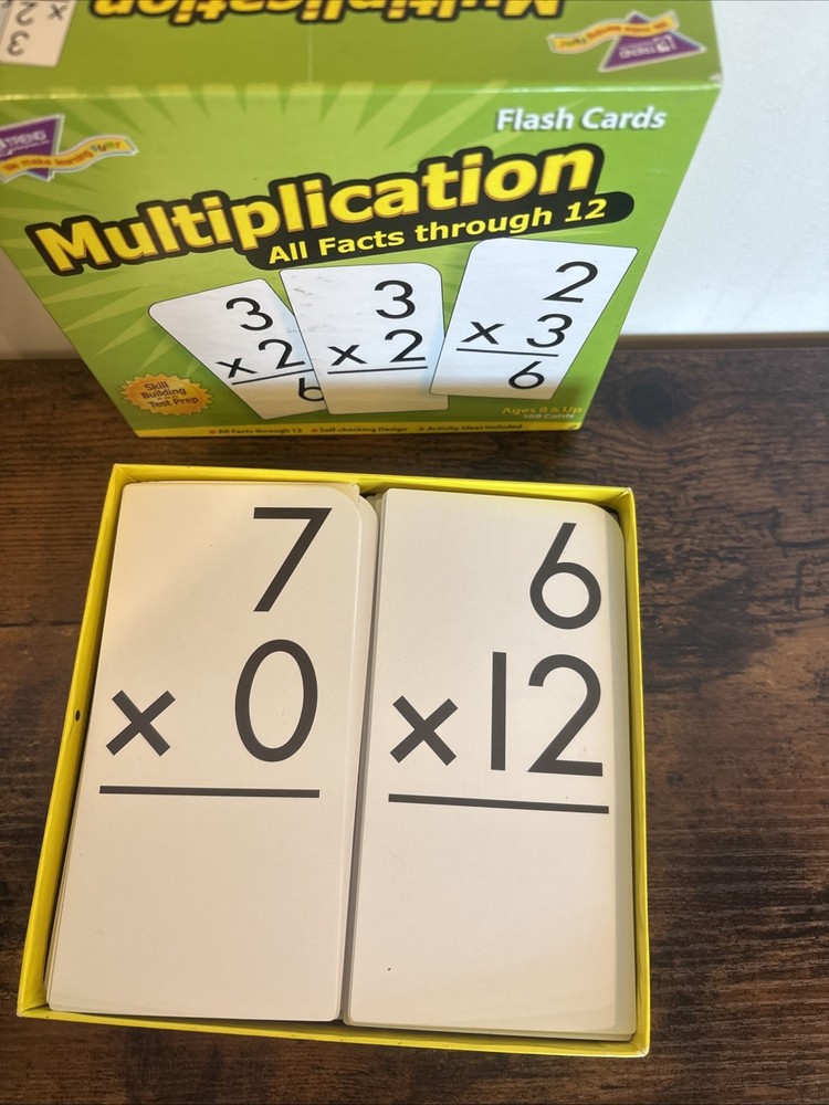 Trend Enterprises Multiplication Flash Cards Learning Tools Math