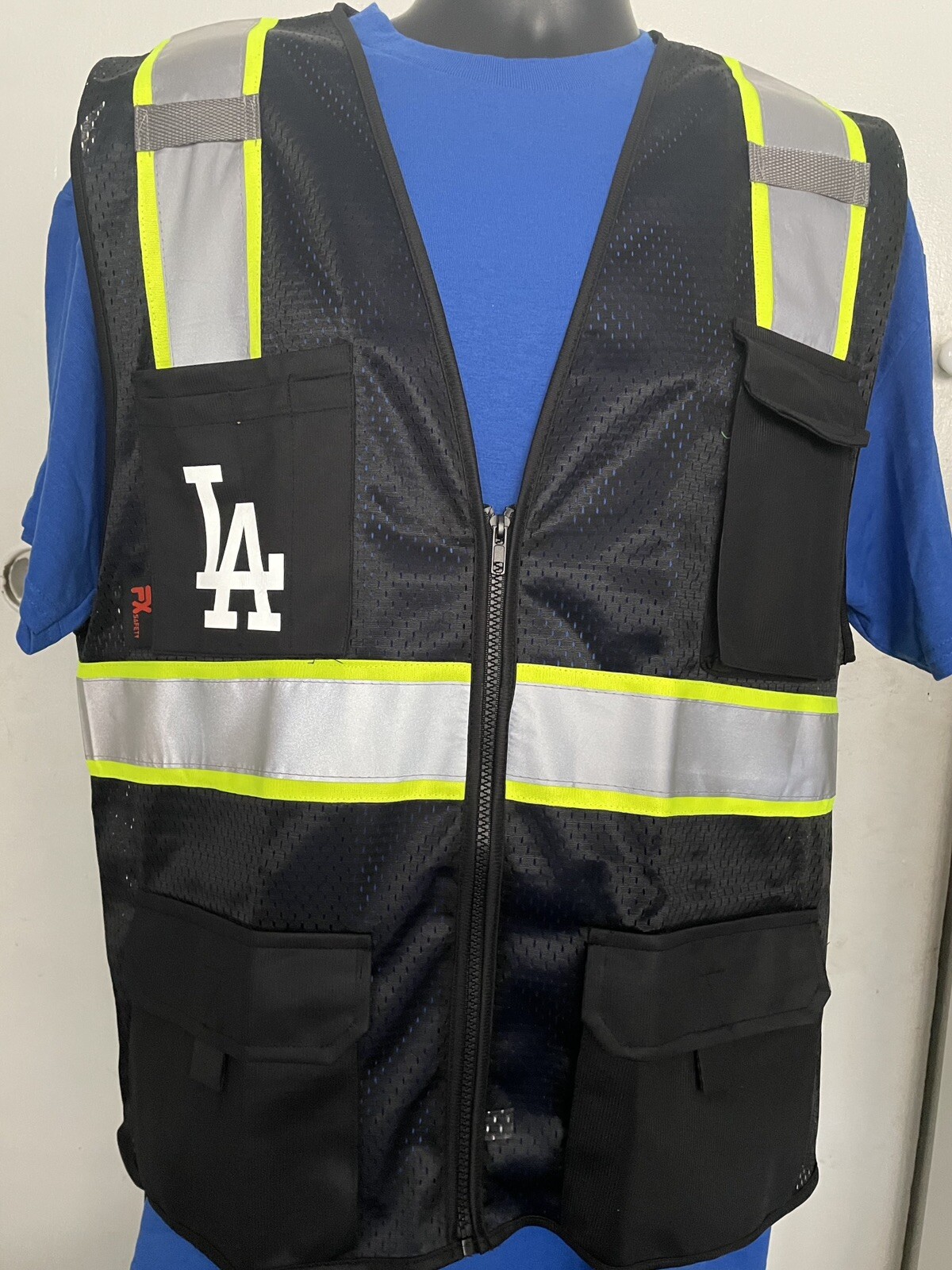 Los Angeles Dodgers Safety PPE Vest with Reflective Logo, New
