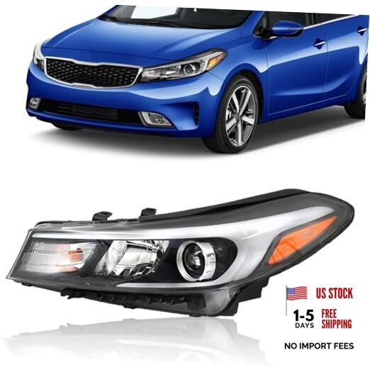 Headlight Assembly w/o DRL Replacement for Forte 2017-2018 Left Headlamp