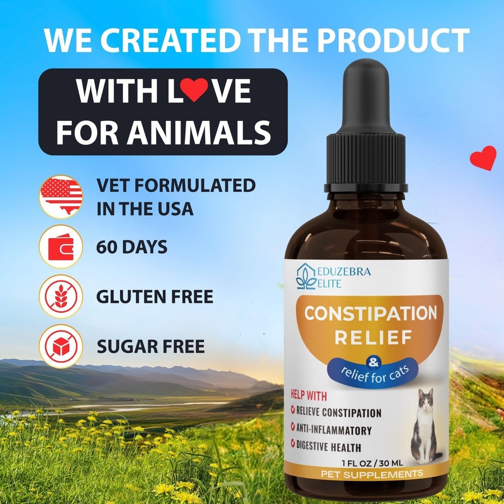 EDUZEBRA Cat Constipation Relief Constipation Relief for Cat Cat Laxative Con...