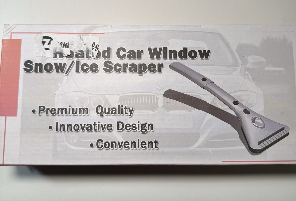 Heated Car Windshield Snow/Ice Scraper